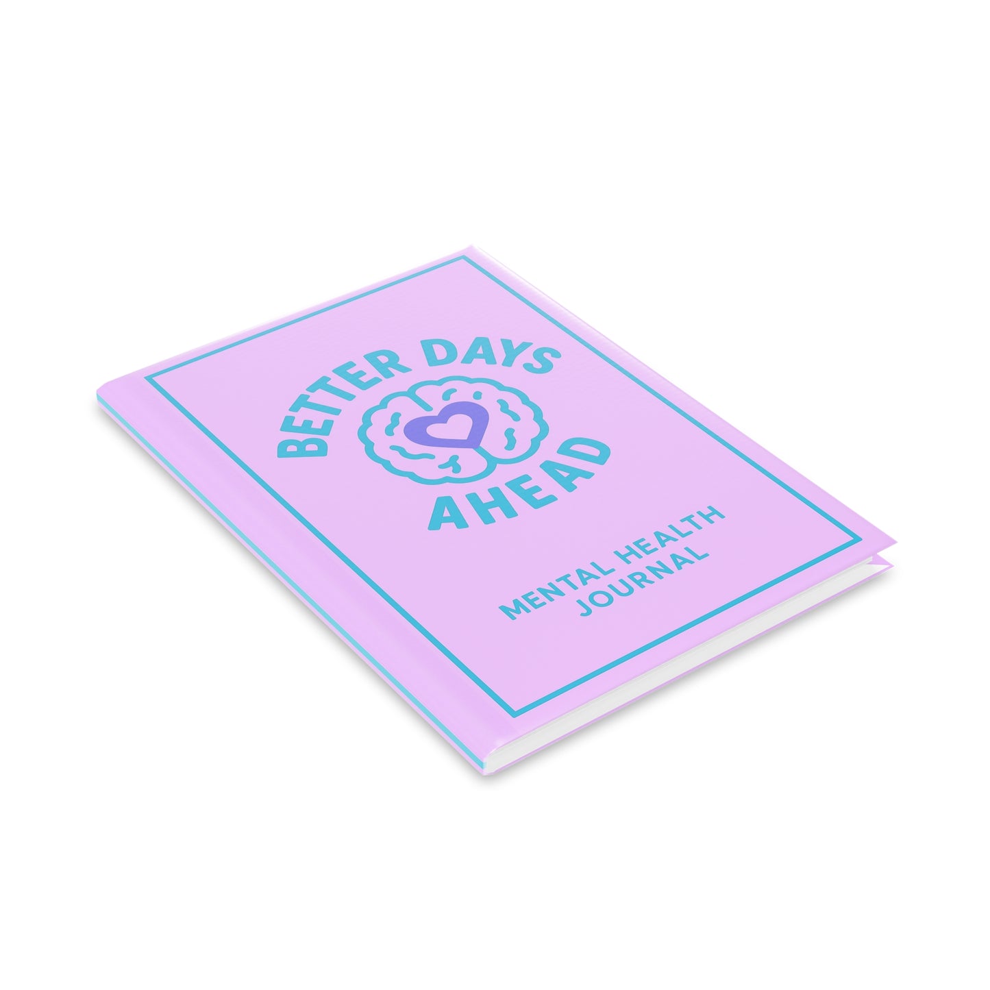 Mental Health Journal, Hardcover Notebook with Puffy Covers, Therapy Diary, Self Care Planner, Emotional Wellbeing Notebook, Positive