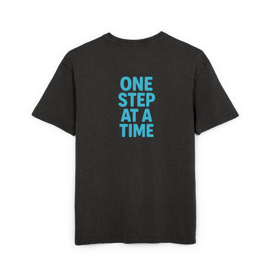 Men's Acid Washed Positive Vibes Tee - Casual Motivational Oversized Shirt, Streetwear, Gift for Him, Birthday Gift, Relaxed Fit Tee