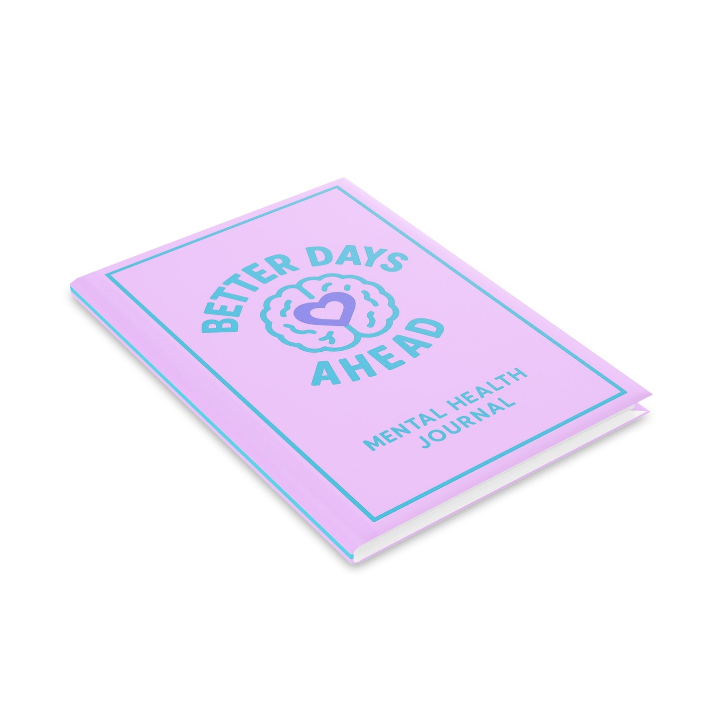 Mental Health Journal, Hardcover Notebook with Puffy Covers, Therapy Diary, Self Care Planner, Emotional Wellbeing Notebook, Positive