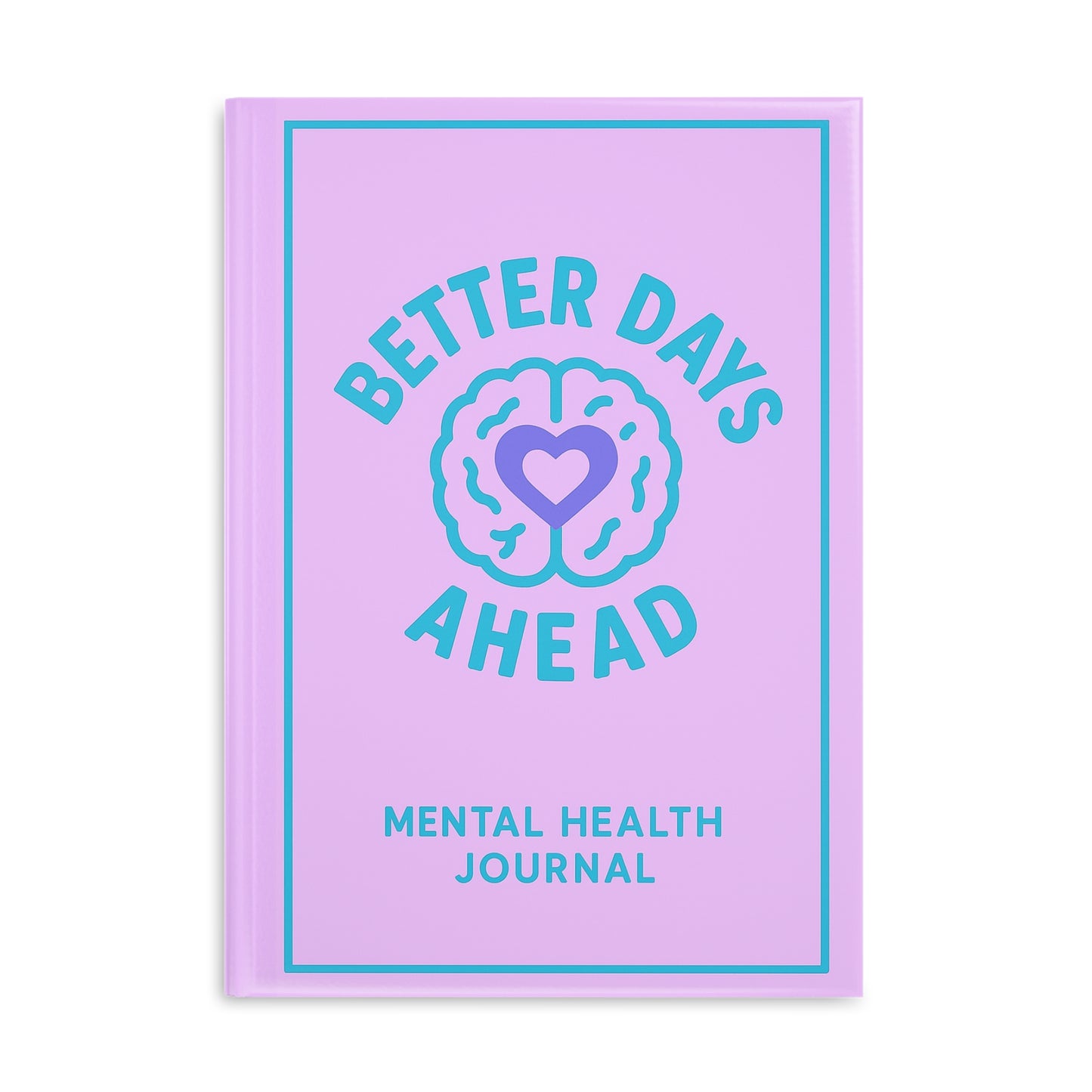 Mental Health Journal, Hardcover Notebook with Puffy Covers, Therapy Diary, Self Care Planner, Emotional Wellbeing Notebook, Positive
