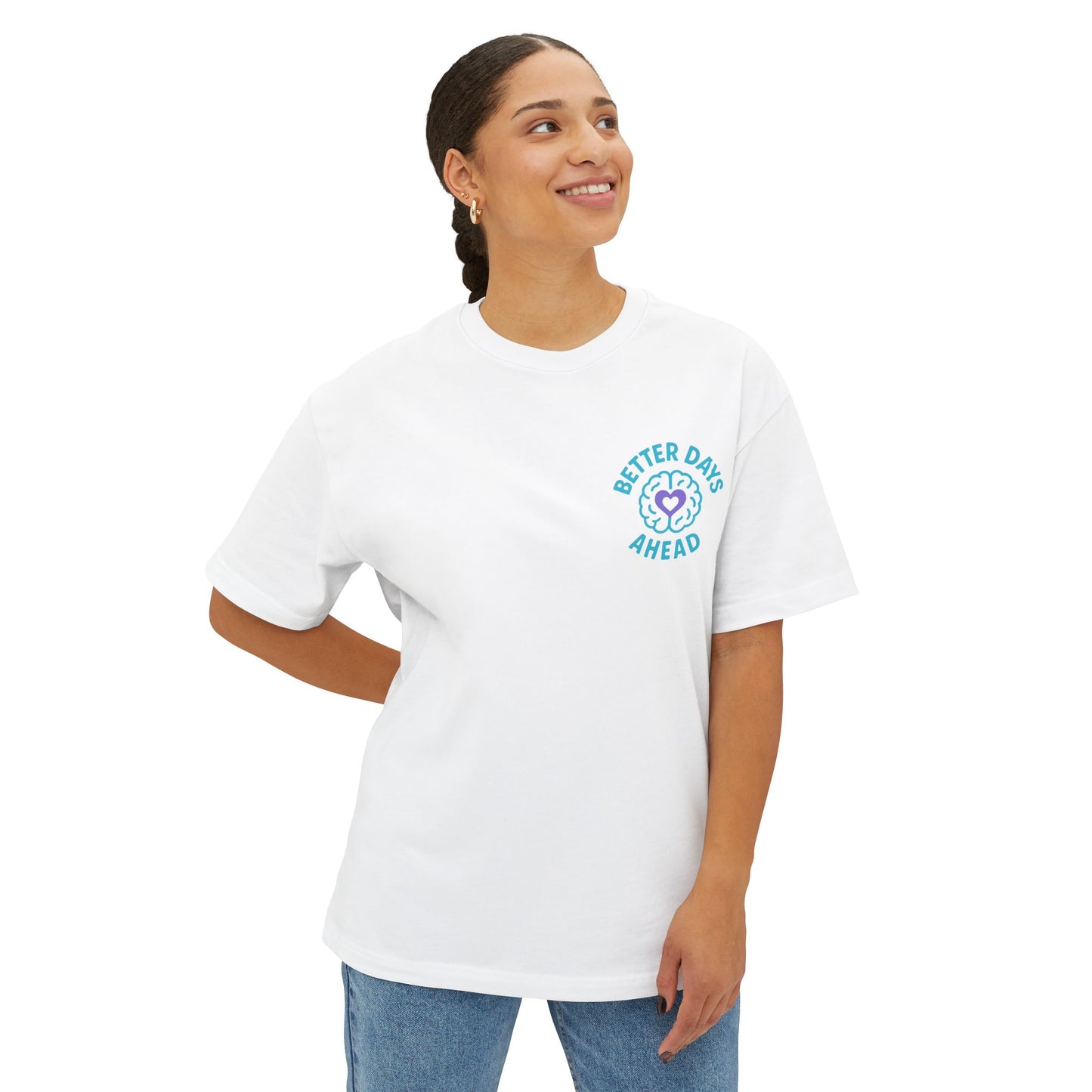 Unisex Oversized Boxy Tee - 'Better Days Ahead' and 'One Step at a Time' Design, Casual Tee, Comfortable Wear, Positive Vibes, Gift [...]