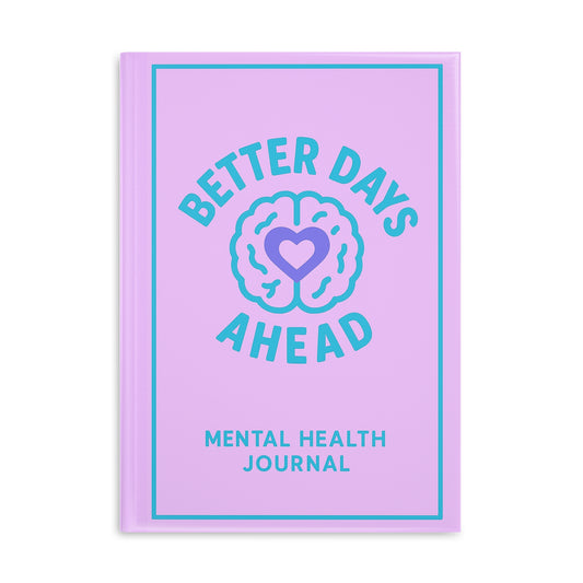 Mental Health Journal, Hardcover Notebook with Puffy Covers, Therapy Diary, Self Care Planner, Emotional Wellbeing Notebook, Positive